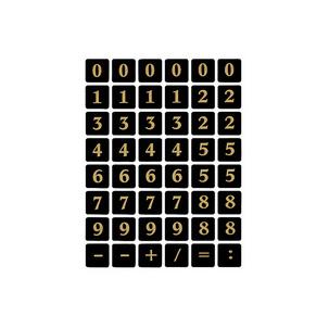 Zahlen-Sticker, Folie geprägt 4131