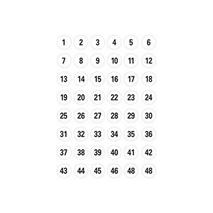 Zahlen-Sticker - rund (4124) 4128