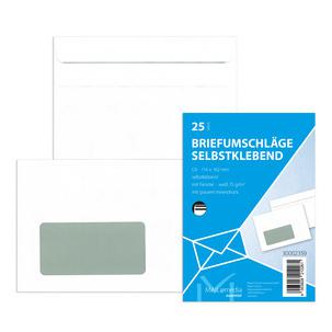 Briefumschläge C6, mit Fenster, Kleinpackung 30002359