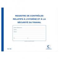 ELVE Registre "Contrles relatifs  lhygine & la sécurité" 210 x 297 mm, papier 100 g / m2, reliure piqre, folioté de 1  9, imprimé en bleu, couverture couché brillant 2 faces 20 pages (1469)
