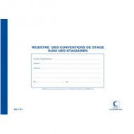 ELVE Registre "Conventions de stage", 210 x 297 mm, 48 pages format: 210 x 297 mm, 48 pages, reliure piqre, papier registre 100 g / m2, couverture carton couché brillant, imprimé en bleu (1471)