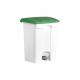 Tret-Abfalleimer "the step", weiß / grün H2402218
