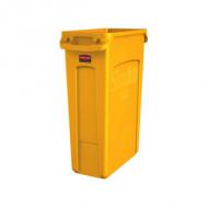 Abfallbehälter Slim Jim mit Lüftungskanälen, 87 Liter, gelb