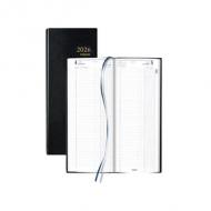 brepols Agenda long "Jupiter B1", 2026, Euros / Cents, noir ------------------- pour le marché: F ---------------------130 x 330 mm, 1 jour par page, réglure euros et cents, relié 384 pages, couverture rigide Lima, papier blanc 70 g / m2, avec signet, unilingue franais (0.105.1255.01.6.0)