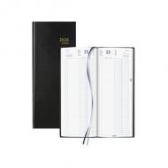 brepols Agenda Banquier long "0.125", 2026, 1 volume ------------------- pour le marché: F ---------------------143 x 325 mm, 1 jour sur 2 pages, réglure euro / cents, relié, 768 pages, couverture rigide Lima, noir,papier blanc 70 g / m2 avec signet, coins perforés, sextilingue (0.125.1255.01.6.0)