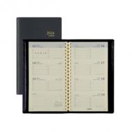 brepols Agenda semainier "INTERPLAN", 2026, 90 x 160 mm ------------------- pour le marché: F ---------------------1 semaine sur 2 pages, 144 pages, papier chamois 60 g / m2, bilingue, coins perforés, couverture PVC Génova, noir, reliure spirale, horaire: 8:00-19:00 (0.735.2051.01.2.0)