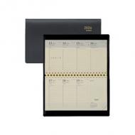 brepols Agenda semainier "ACCENT", 2026, 90 x 160 mm, noir ------------------- pour le marché: F ---------------------1 semaine sur 2 pages, 144 pages, papier chamois 60 g / m2, bilingue, coins perforés, couverture PVC Génova, noir, reliure spirale, format paysage (0.776.2051.01.2.0)