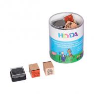 Motivstempel-Set "Pferdchen & Bauernhof", in Klarsicht-Runddose