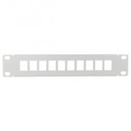 10" Keystone Patch Panel, lichtgrau