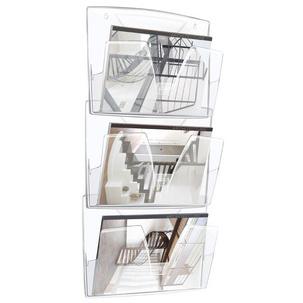 Symbolbild: Wandprospekthalter 3er Set, glasklar 1001700741