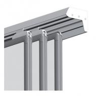 Produkt besteht aus: Laufkanälen, Systemleiste, Sichtblende und Seitenabdeckung