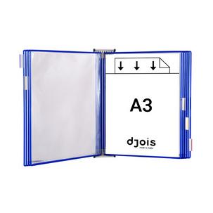 Wandsichttafelsystem, A3, inkl. 10 Sichttafeln - blau 413107