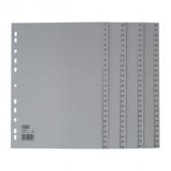 Zahlen Kunststoff-Register, grau, 1-100