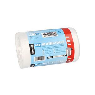 Mülleimerbeutel HDPE, 18 Liter, weiß 12334
