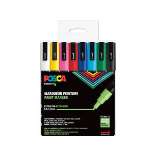 Pigmentmarker POSCA PC-3M, 16er Etui PC3M/4APFASS09