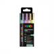 Pigmentmarker POSCA PC3M, 8er Etui, Standard PC3M/4APFASS09