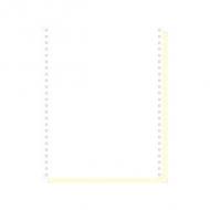 Computerpapier endlos, weiß/gelb blanko