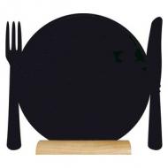 Tischaufsteller SILHOUETTE "Teller"