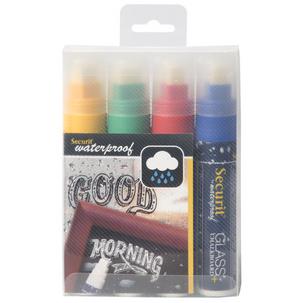 Kreidemarker WATERPROOF LARGE, 4er Etui sortiert  SMA820-V4-WT