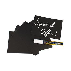 Symbolbild: Kreidetafelschild, im Set - schwarz TAG-HLD-TR