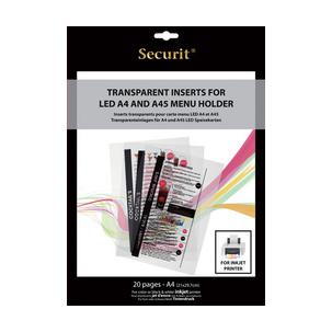 Menü-Folien für Speisekarten-Mappe LED, DIN A4 MC-LIA4-LJ