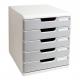 Schubladenbox MODULO, schwarz/harlekin, 10 Schübe 302003D