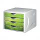 Schubladenbox "the chameleon", weiß / Dekor springtime H6129595