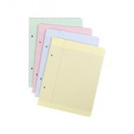 Clairefontaine Feuillets mobiles perforés couleur, A4 quadrillé 5x5, 200 pages, étui cartonné protecteur refermable, format 210 x 297 mm, perforation universelle, papier vélin velouté, 90 g / m2, fabriqué en Fran  assorti en: 50 x jaune, bleu, rose, vert (175112C)