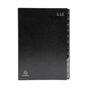 Pultordner 1-12, schwarz 57035E