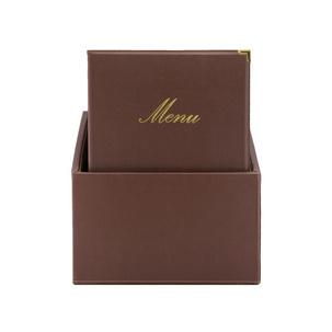 Speisekarten-Mappe CLASSIC 20er Box, braun MC-BOX-CRA4-BL