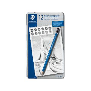Bleistift Mars Lumograph, 12er Metalletui 100 G24