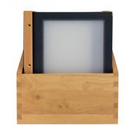 Speisekarten-Mappe WOOD, schwarz - 20er Box