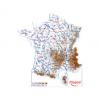 Schablone Frankreich-Landkarte