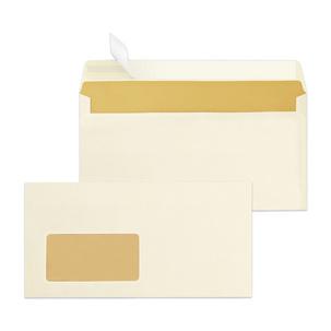 Briefumschlag chamois, DIN lang, mit Fenster links 30080826