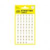 Zahlen-Sticker, Transparente Folie