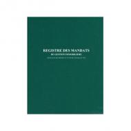 ELVE Registre des mandats de gestion immobilire -------------------- pour le Marché: F --------------------folioté de 1  99, dimensions: 320 x 250 mm, vertical, papier registre supérieur 100 g / m2, couverture: pleine toile couleur: vert (1411)