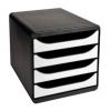 Schubladenbox BIG-BOX, schwarz / weiß glänzend