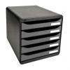Schubladenbox BIG-BOX PLUS, schwarz / silber metallic