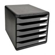 Schubladenbox BIG-BOX PLUS, schwarz / silber metallic