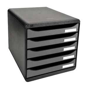 Schubladenbox BIG-BOX PLUS, schwarz / silber metallic 309738D