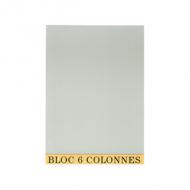 EXACOMPTA Bloc comptable, 297 x 210 mm, 6 colonnes, 70 fls. 6 colonnes, 70 feuillets pré-imprimés, perforés, papier 80 g / m2, jaune (5706E)