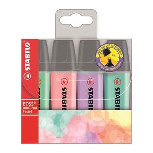 Textmarker BOSS® ORIGINAL Pastel, 4er Etui (5550065) 70/4-2