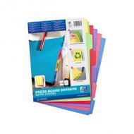 Blanko Karton-Register, mehrfarbig, 6-teilig