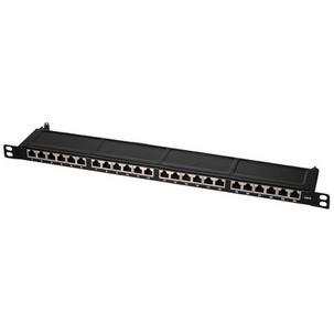 19" Patch Panel Kat.6, Klasse E, geschirmt, schwarz  NP0047