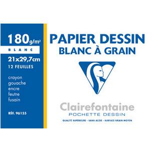 Zeichenpapier "Blanc à Grain", 210 x 297 mm, 180 g/qm 96156C