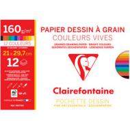 Farbiges Künstlerpapier "à Grain", in Sammelmappe