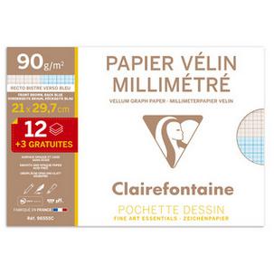 Millimeterpapier, DIN A4, in Sammelmappe - Aktionspack 96555C