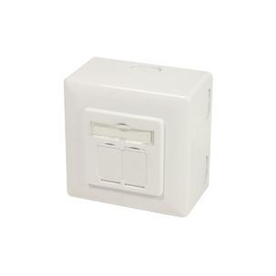 Aufputz- und Unterputzdose, Kat. 6A, reinweiß NP0124