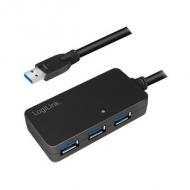 USB 3.0 Aktives Verlängerungskabel, mit 4-fach USB Hub