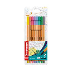 Fineliner point 88® Pastel Colors, 8er Kartonetui EO88/8-01